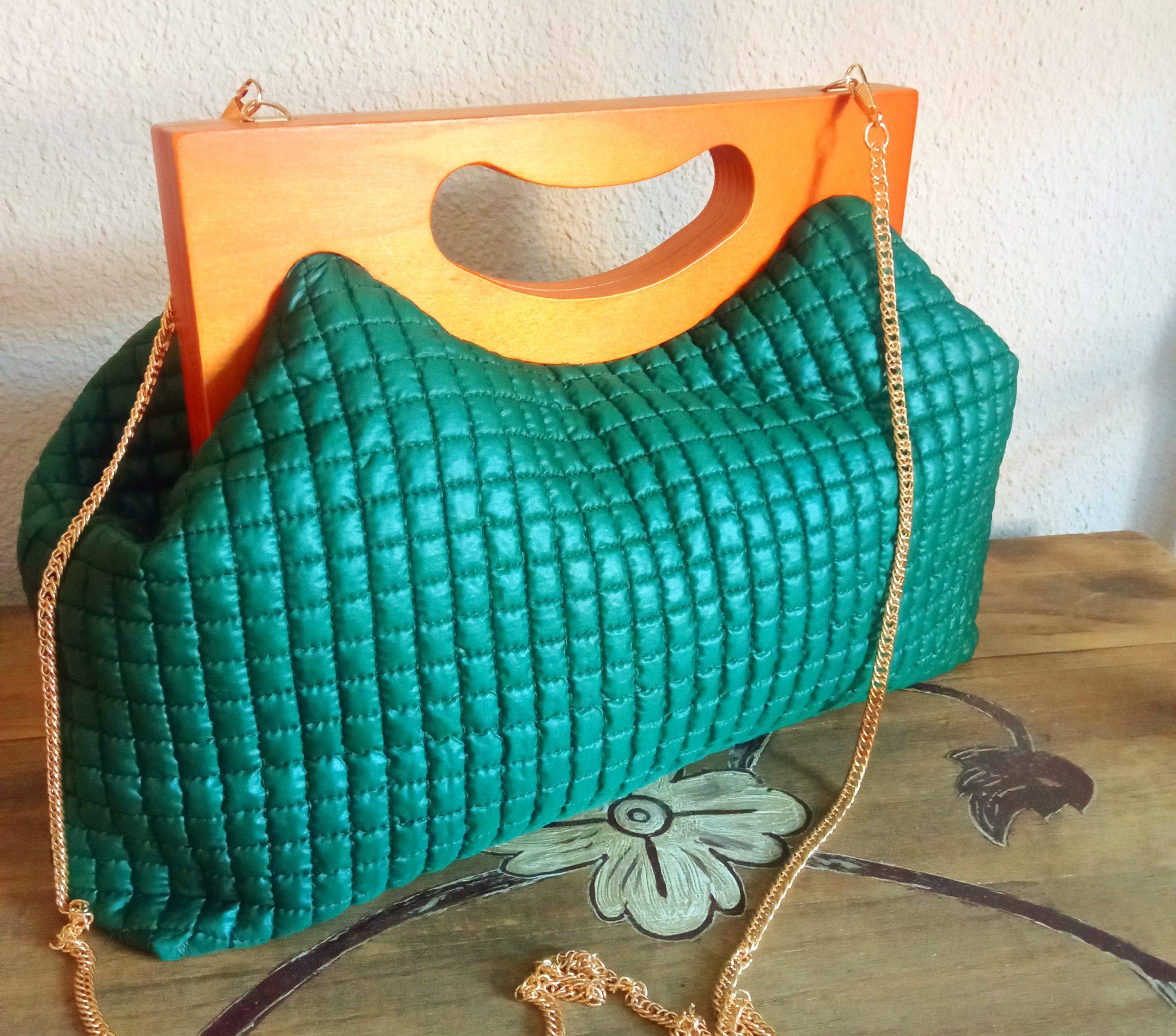WishBag 22 -24 verde y madera