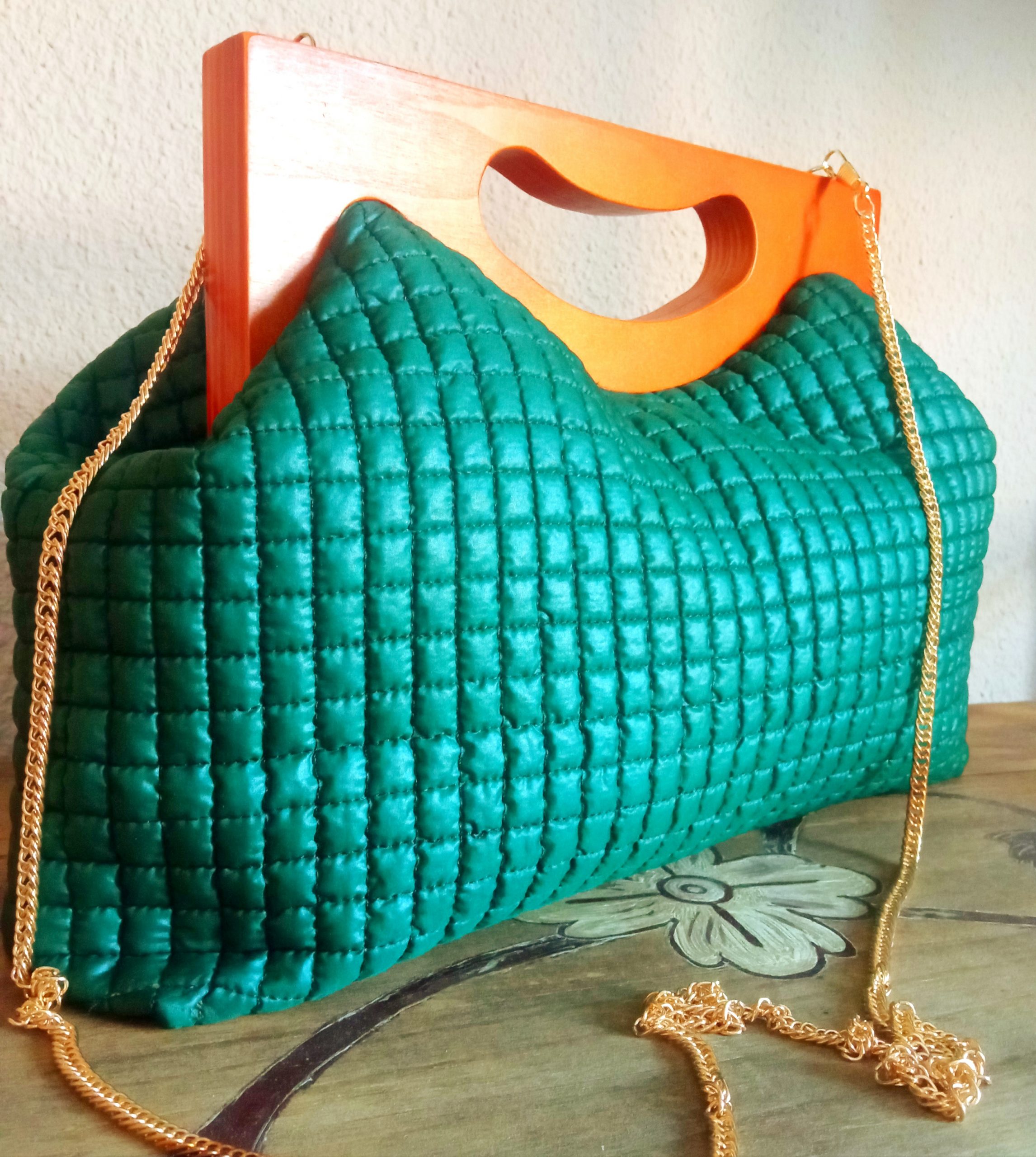 WishBag 22 -24 verde y madera - Imagen 2