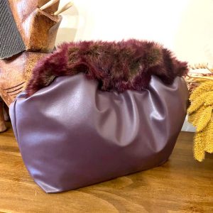 WishBag 22 -36  mini bombonera granate pelo