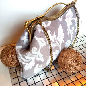 Wishbag Lola 22 -  flores plata y gris