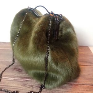 WisgBag Lola  maxi- pelo verde aceituna